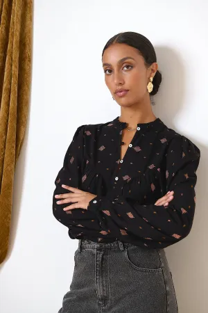 Blouse Perle Noire Vêtements_Garance