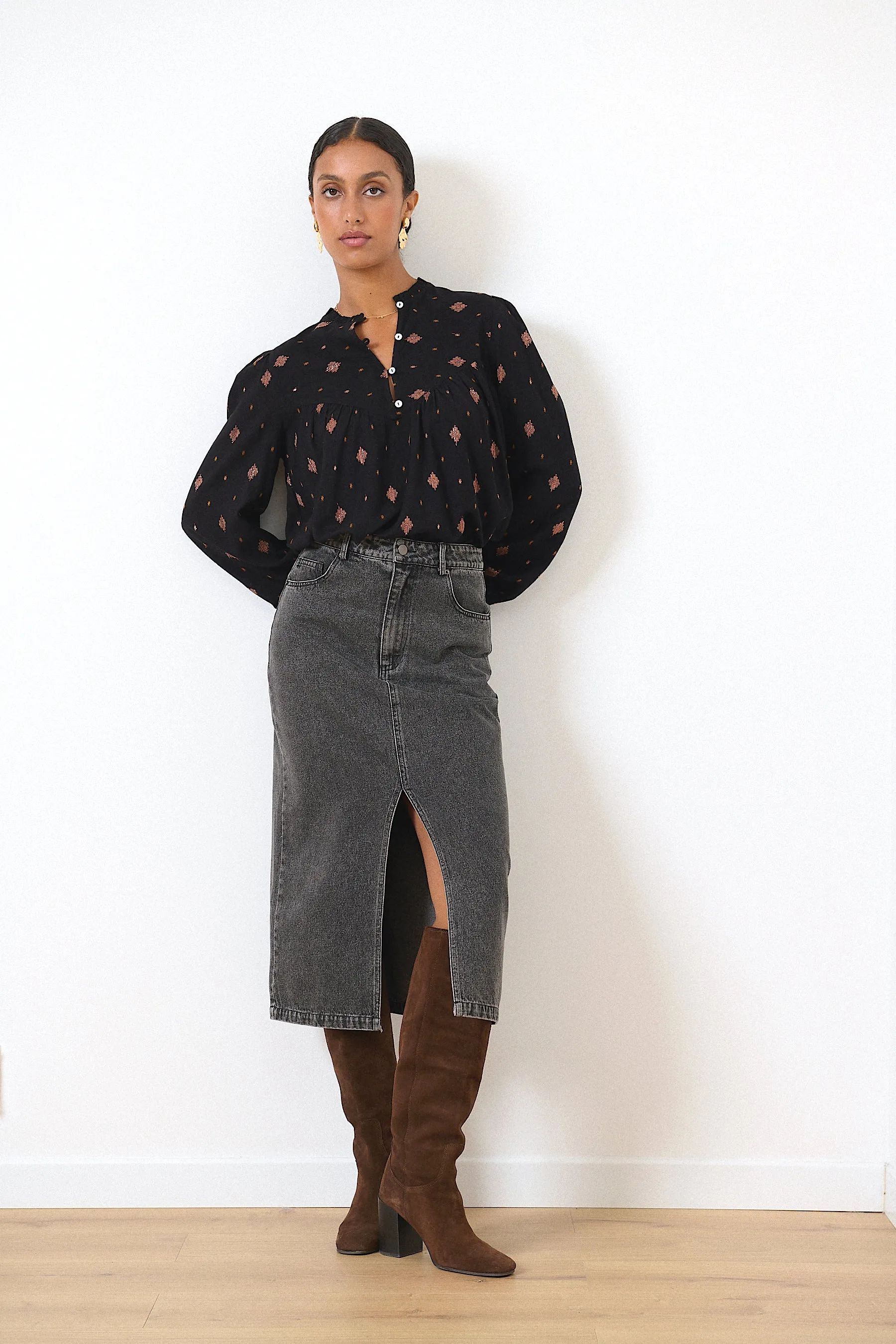 Blouse Perle Noire Vêtements_Garance