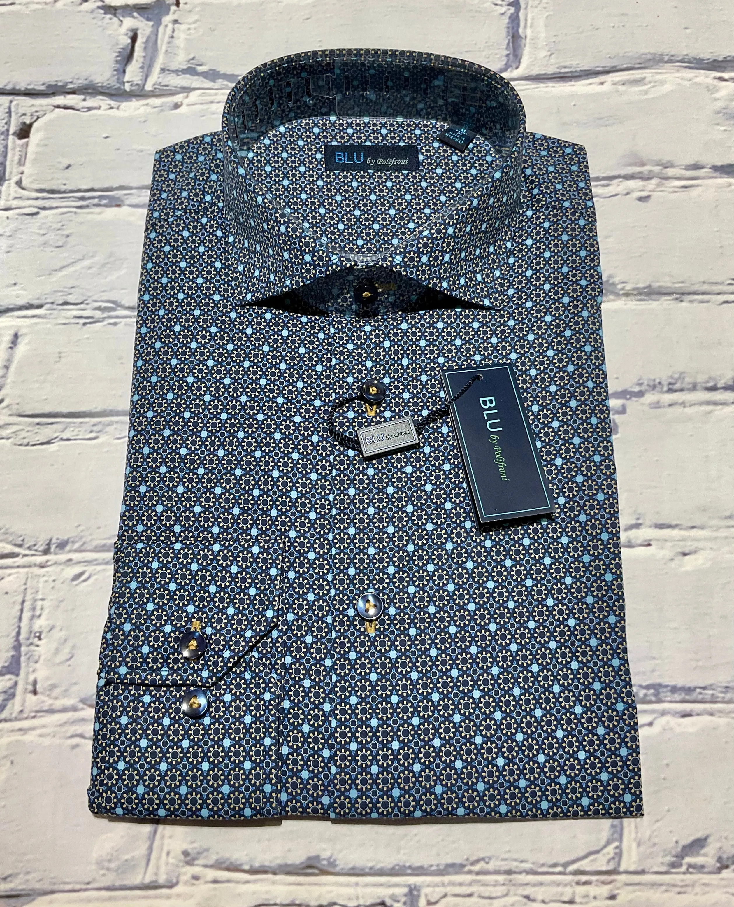 Blu LS Stretch Coton