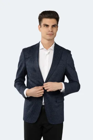 Veste de sport en pied-de-poule bleu et noir