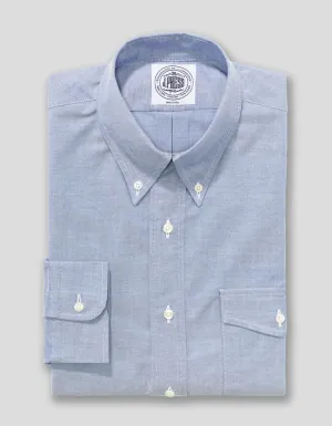 CHEMISE OXFORD BLEUE AVEC POCHE À RABAT