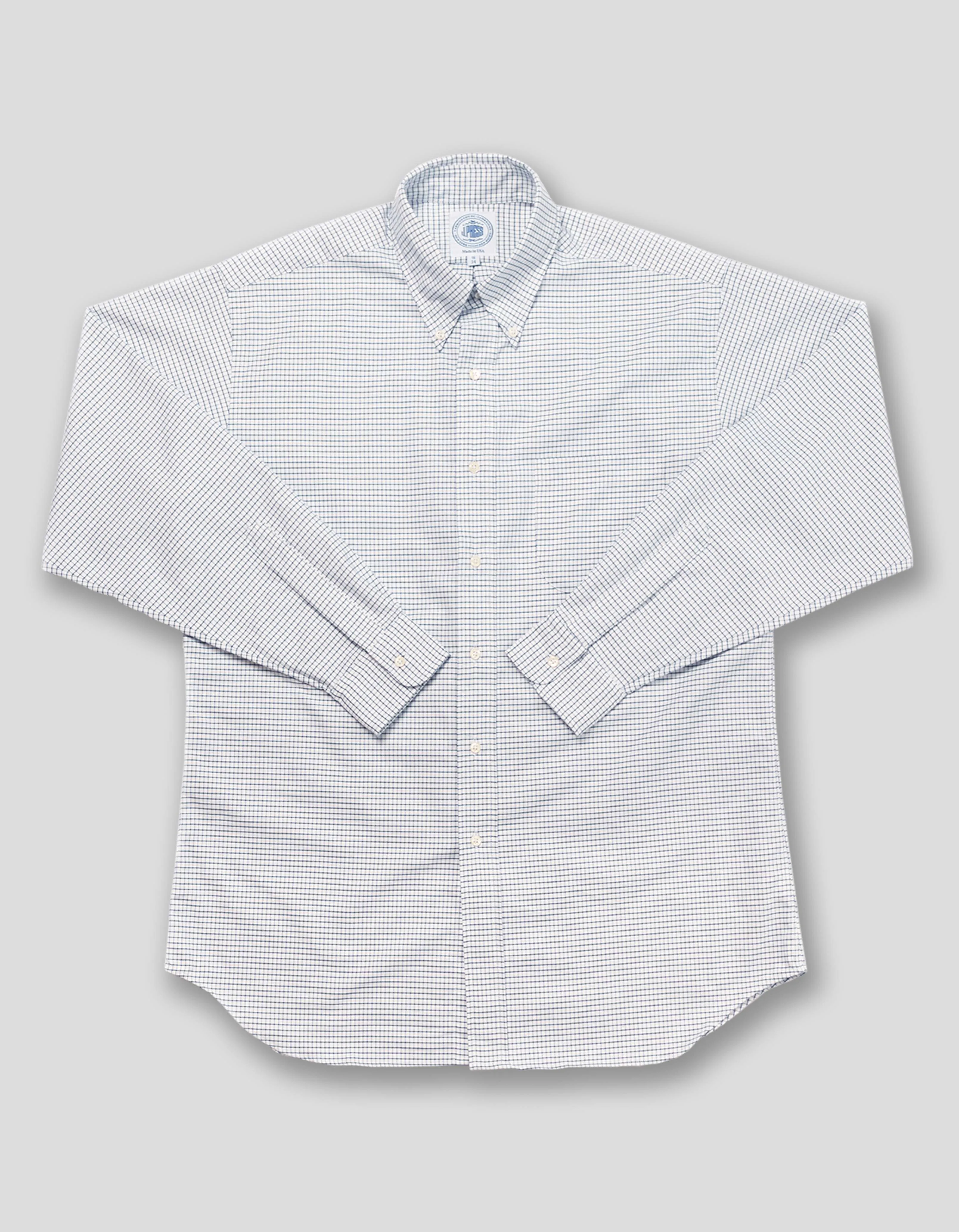 CHEMISE DRESS OXFORD TATTERSAL BLEUE