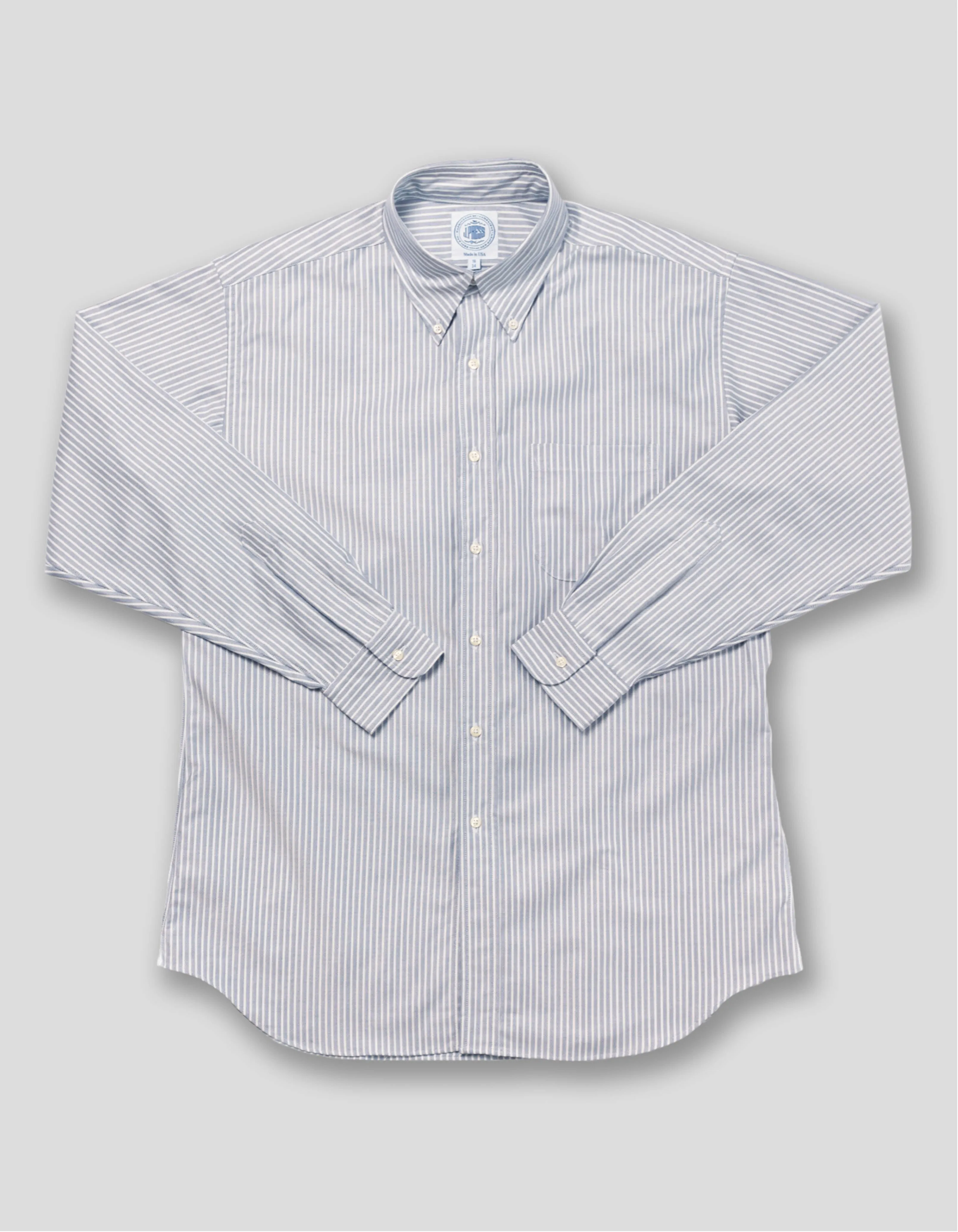 CHEMISE OXFORD À RAYURES BLEUES ET BLANCHES
