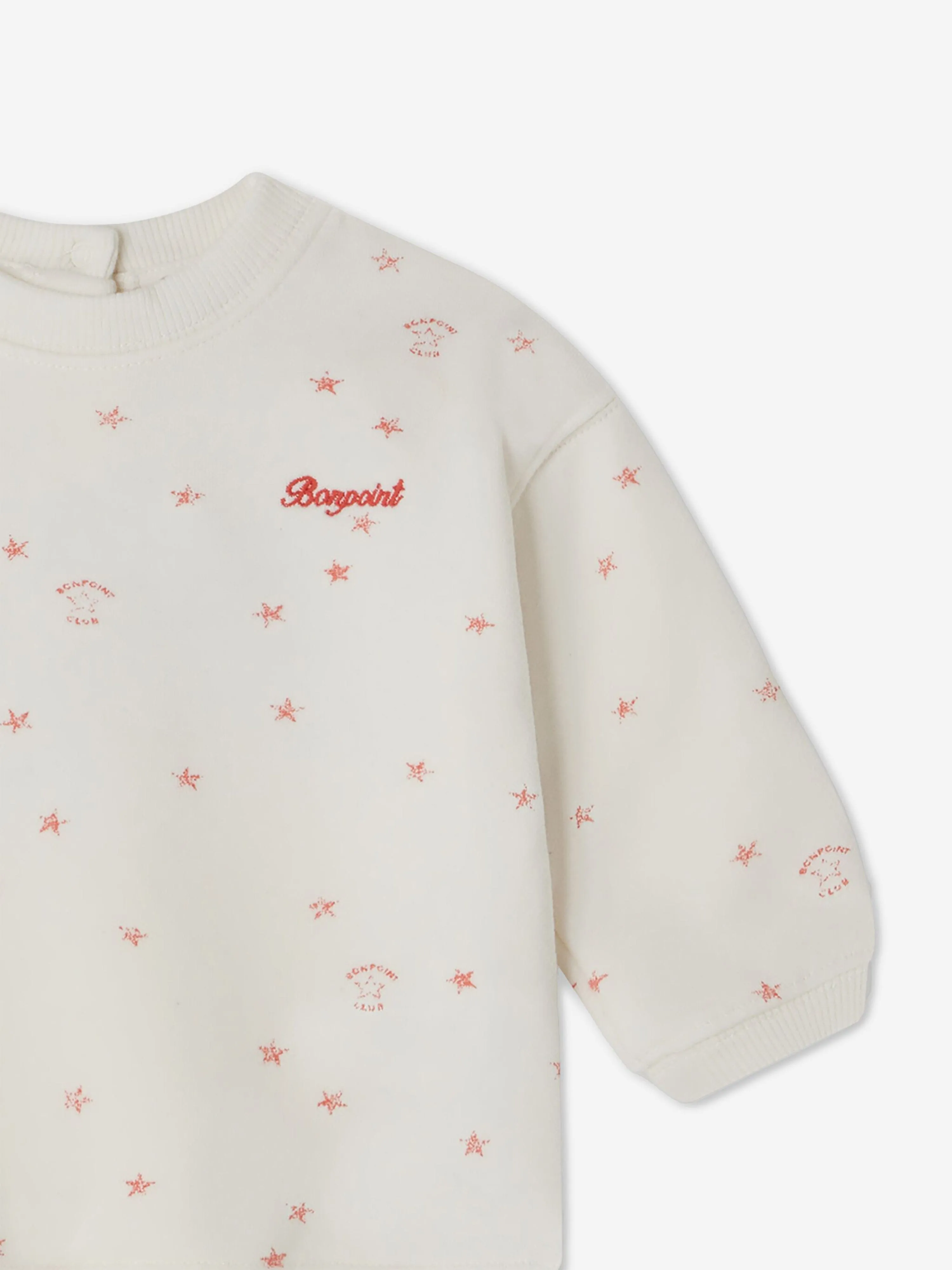 Bonpoint Sweat-shirt Bébé Papa en Ivoire