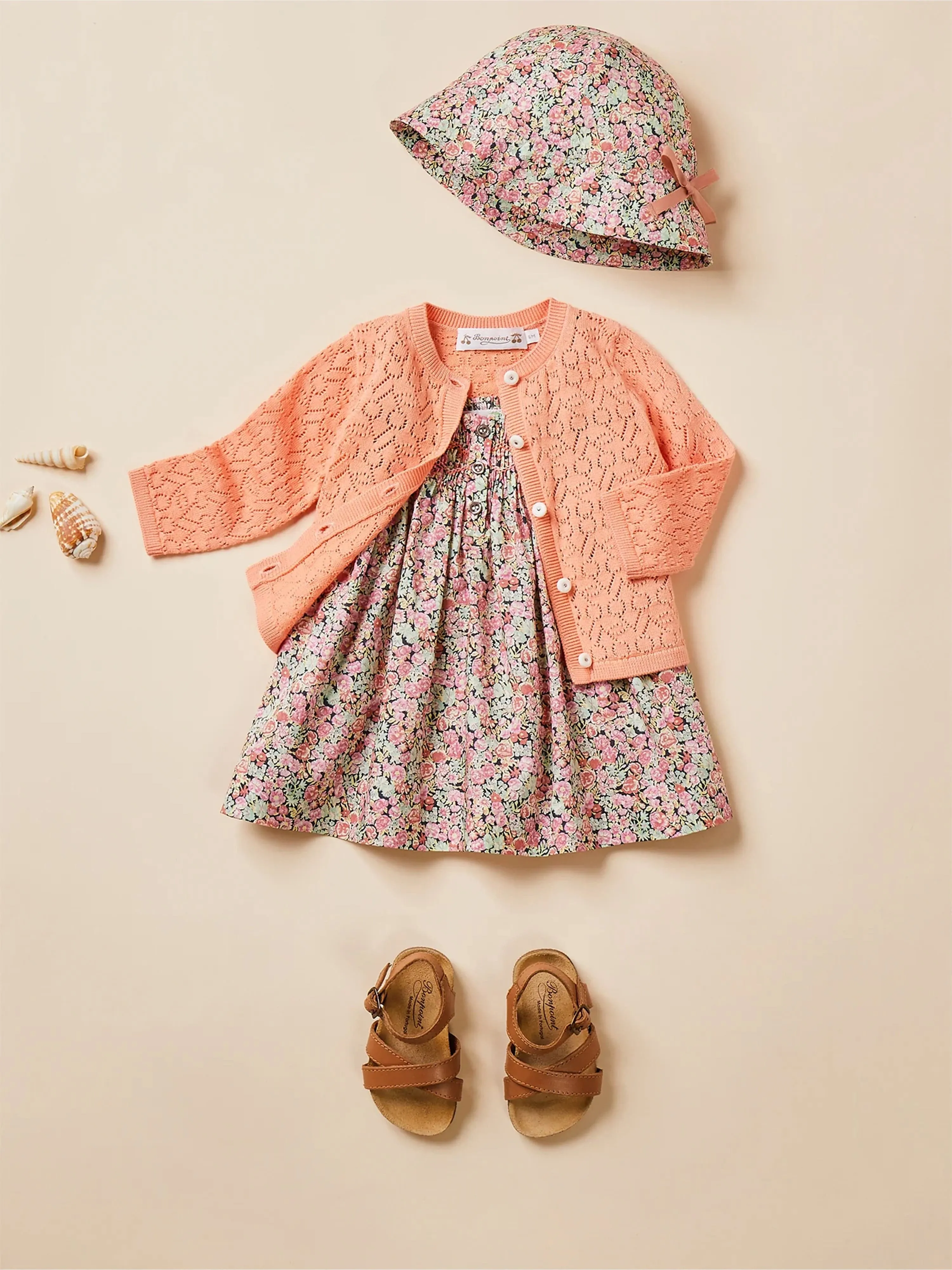 Robe smockée Fabricia pour bébé fille Bonpoint multicolore