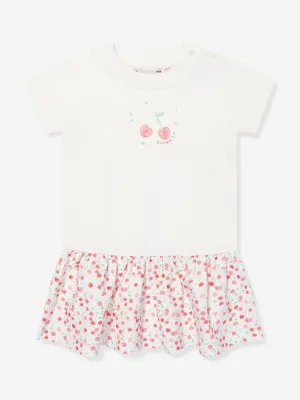 Robe t-shirt Felice pour bébé fille Bonpoint en blanc