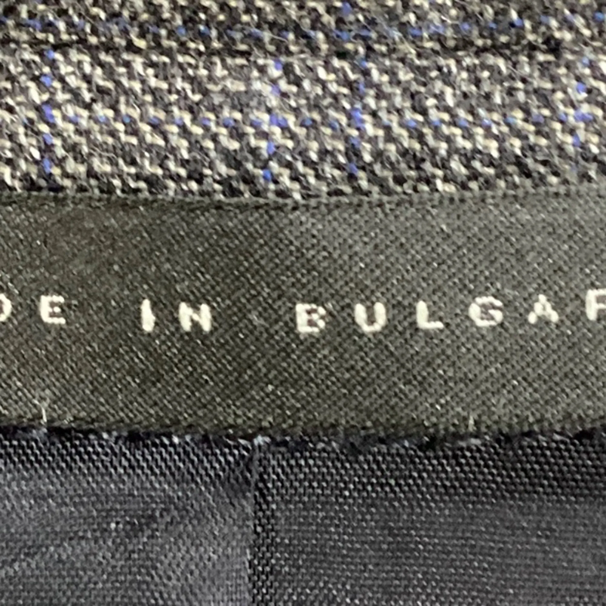 Veste croisée à un bouton en laine grise à carreaux Boss par Hugo Boss