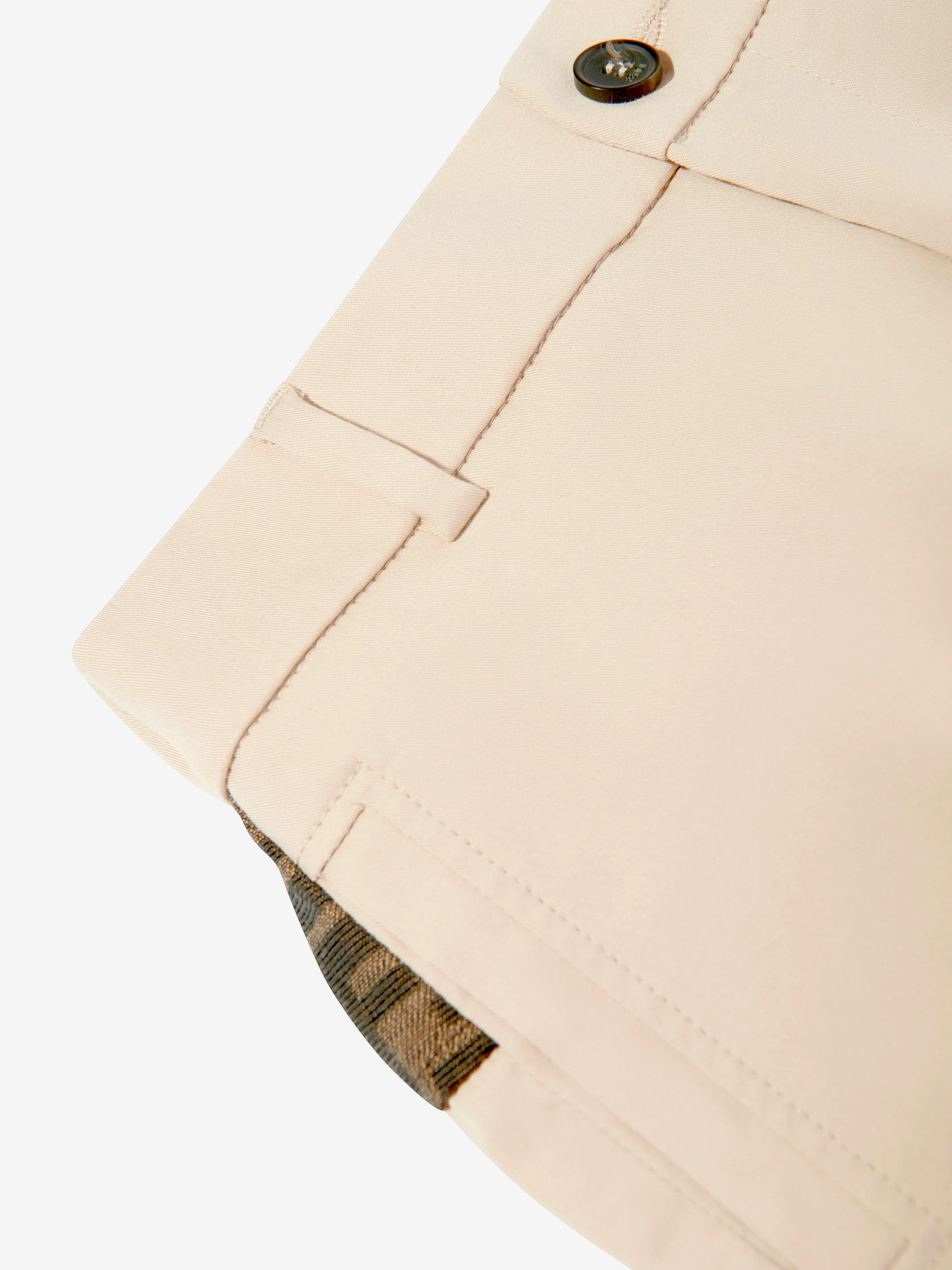 Pantalon en gabardine extensible pour garçon en beige
