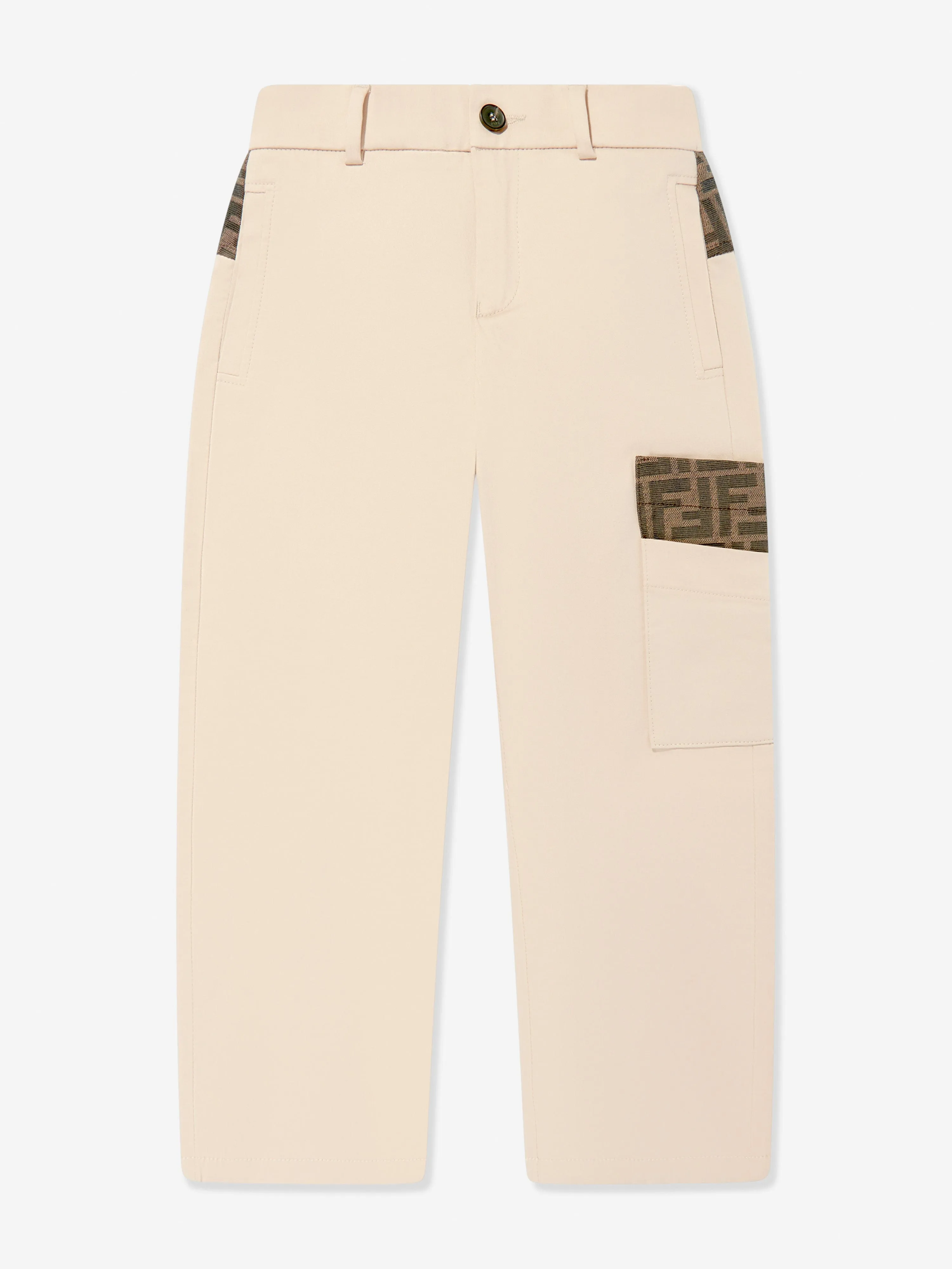 Pantalon en gabardine extensible pour garçon en beige