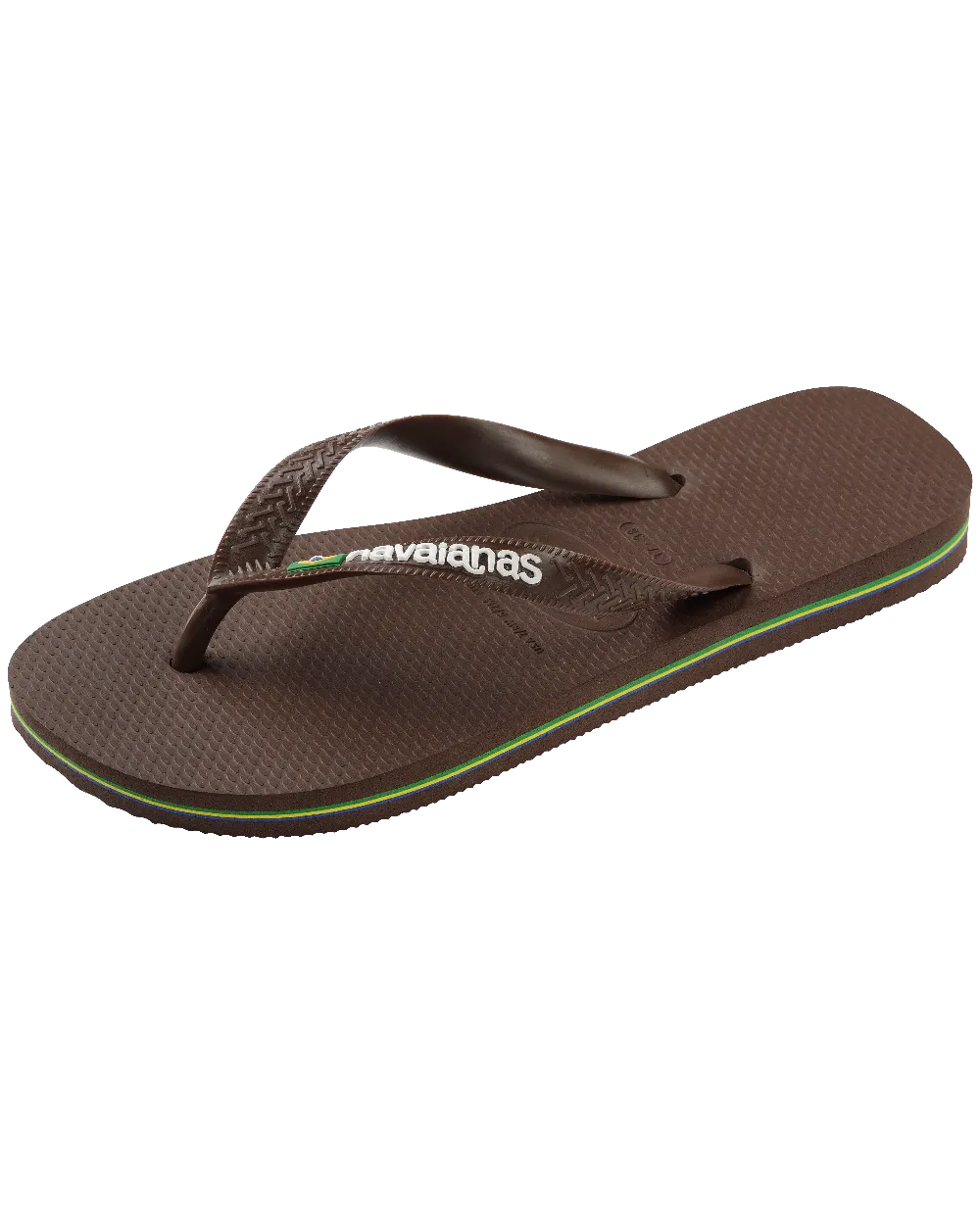Tongues Brazil en Marron Foncé et Blanc