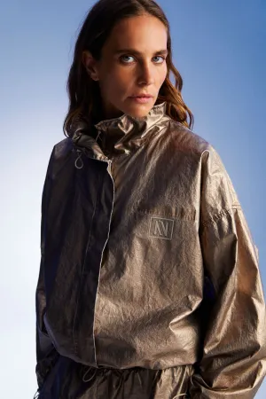 Veste métallisée bronze