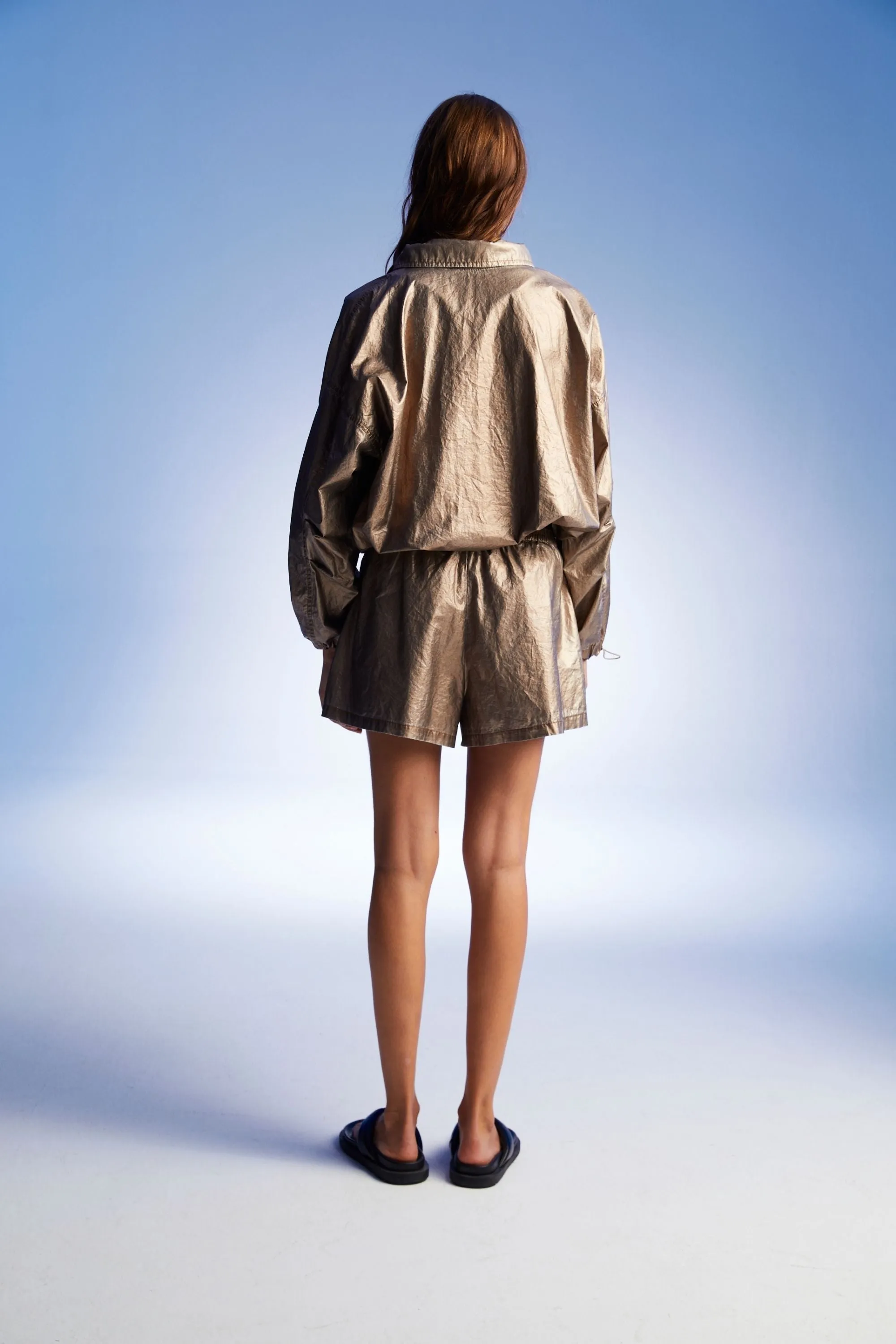Veste métallisée bronze
