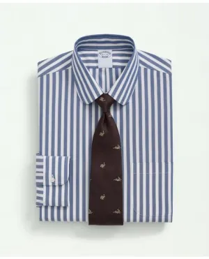 Brooks Brothers Chemise pour Homme en Coton Supima Élastique Sans Repassage Col Club Pointe Bleu Brooks Brothers