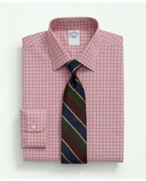 Brooks Brothers Chemise pour Homme en Popeline Non Repassable en Coton Supima Élastique Col Ainsley Rouge Brooks Brothers