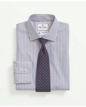 Brooks Brothers Homme X Thomas Mason Coton Poplin Col Anglais Bleu/Blanc Brooks Brothers