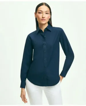 Brooks Brothers Chemise Classique pour Femme en Coton Supima Stretch Sans Repassage - Marine Brooks Brothers