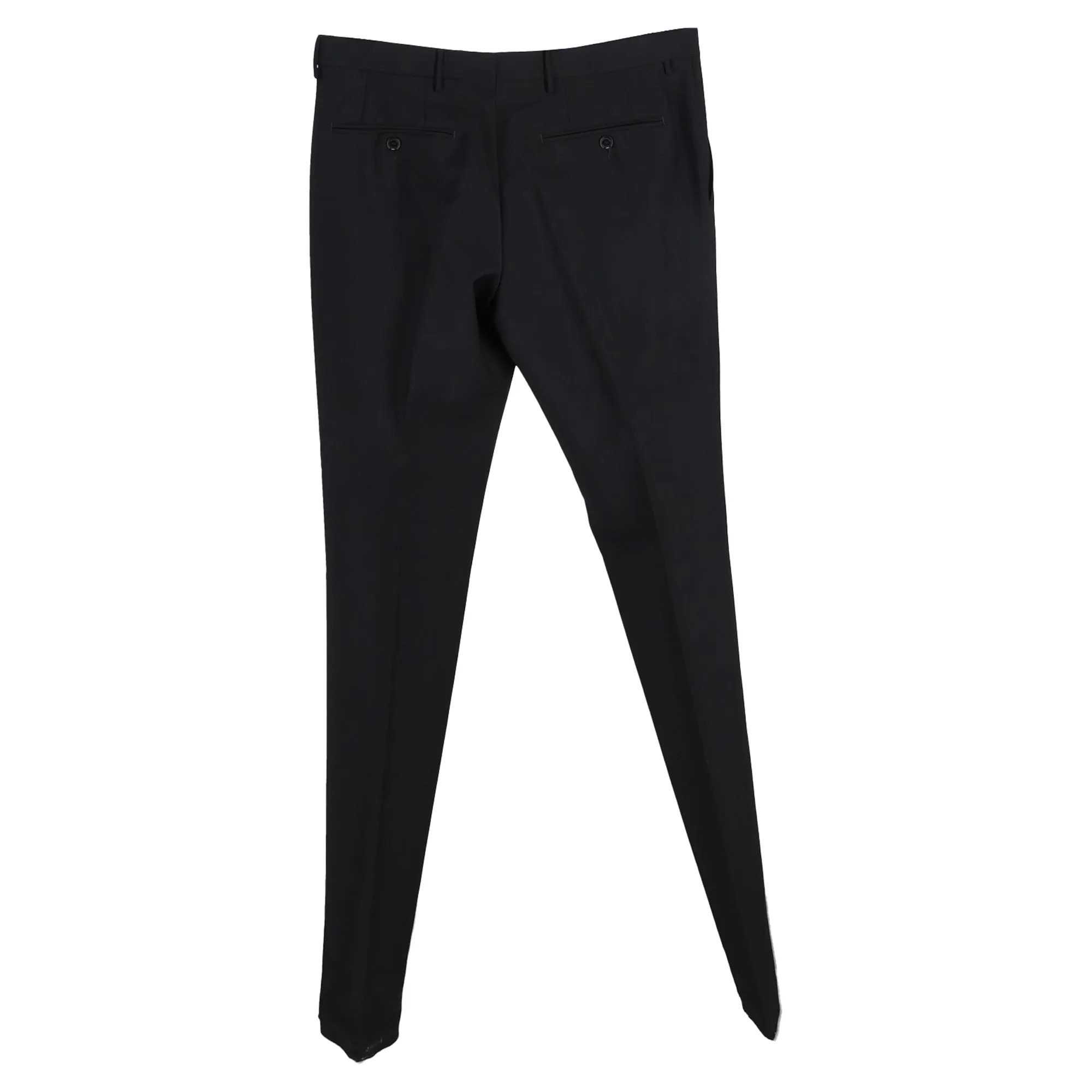 Pantalon droit Burberry à mi-taille en laine noire