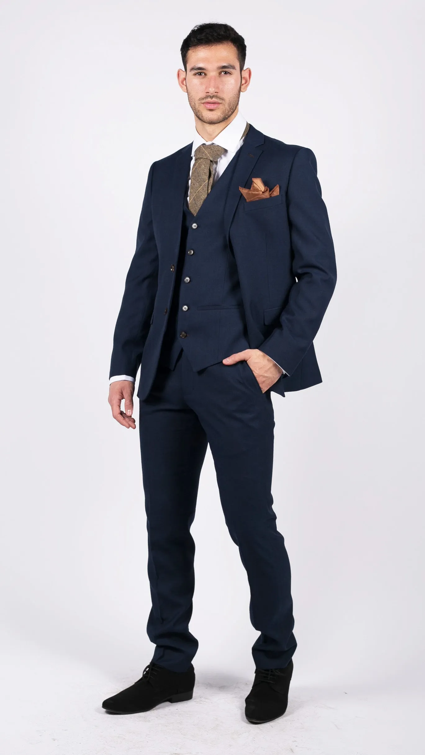 Costume de mariage Calvin 3 pièces bleu marine