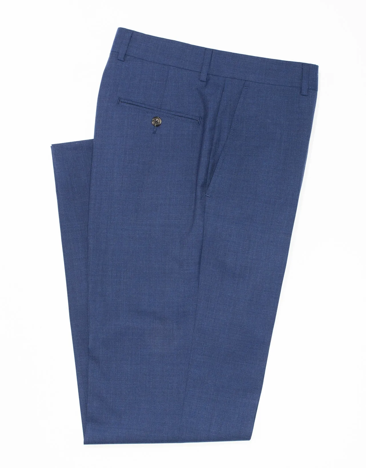 PANTALON EN LAINE CAMBRIDGE BLUE - COUPE CLASSIQUE