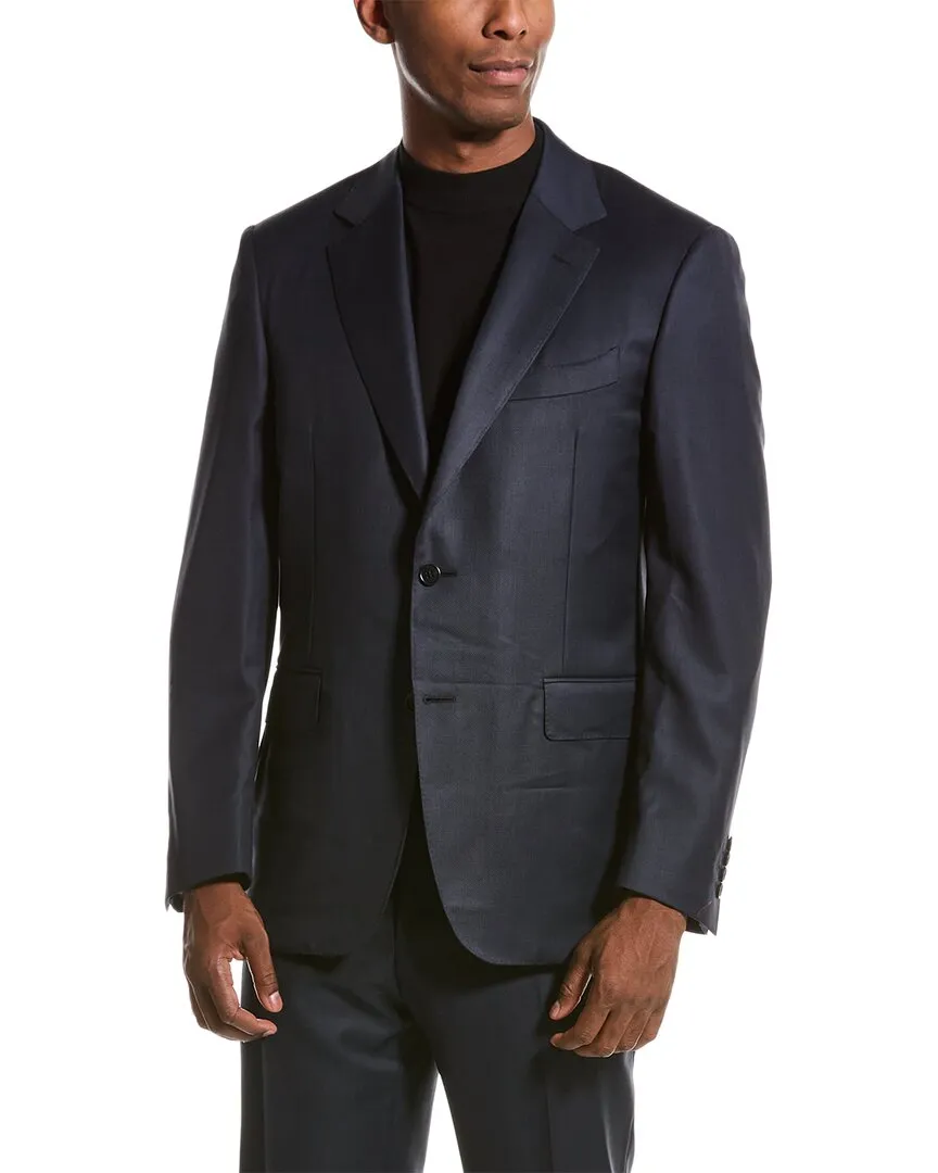 Costume en laine Canali 2 pièces avec pantalon à pinces