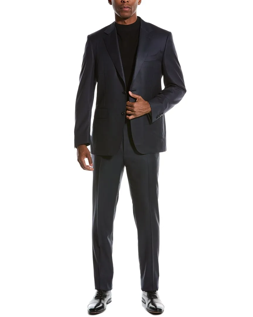 Costume en laine Canali 2 pièces avec pantalon à pinces