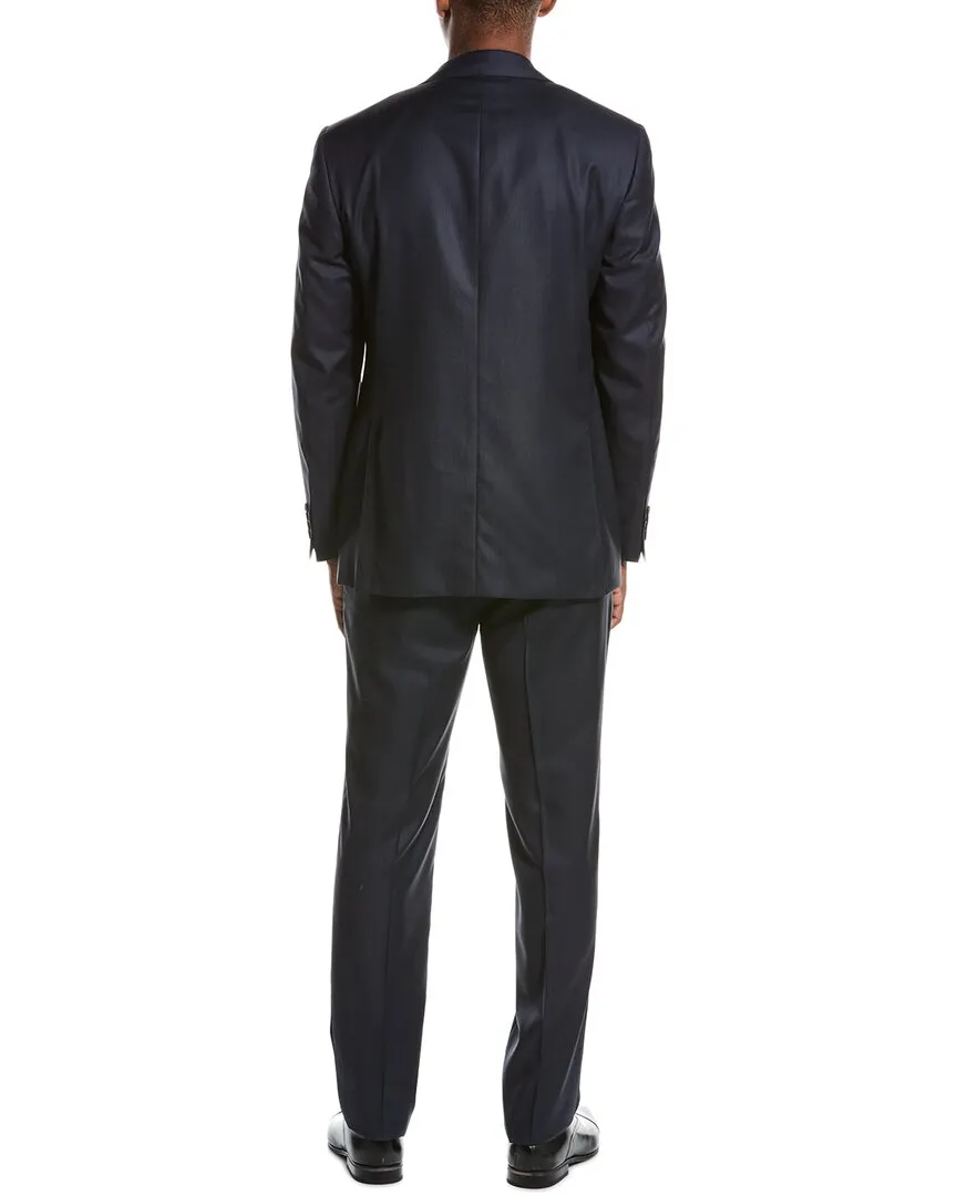 Costume en laine Canali 2 pièces avec pantalon à pinces