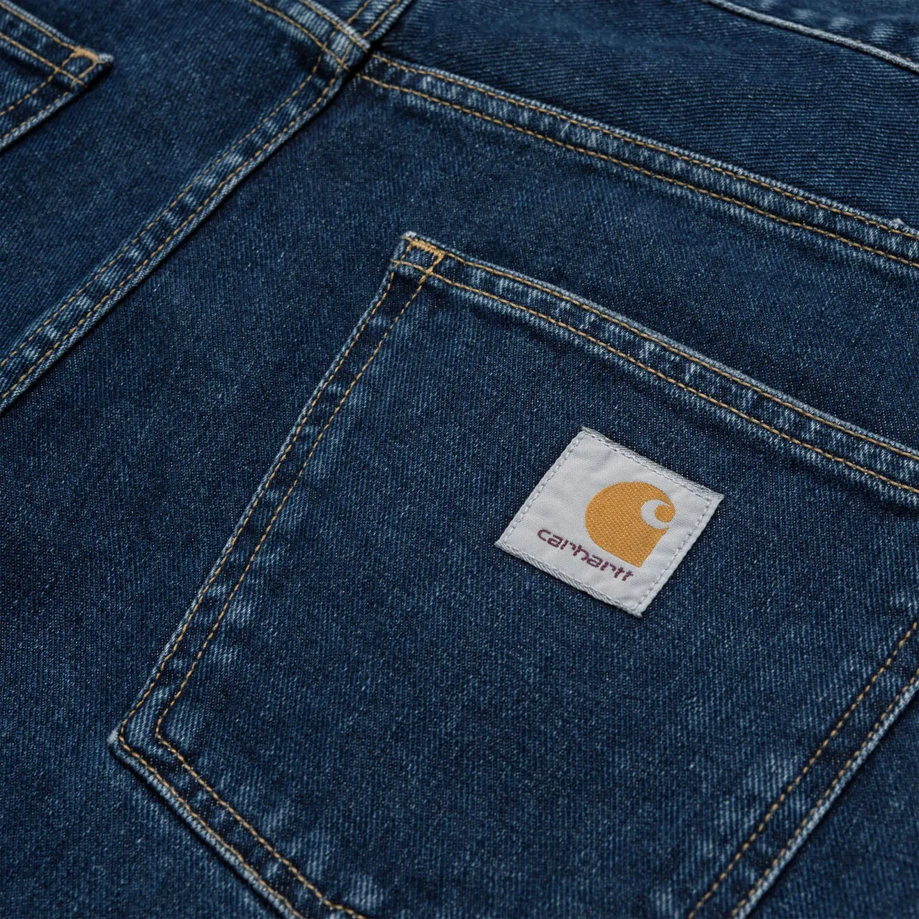Carhartt WIP Pantalon Newel Bleu Lavé à Pierre