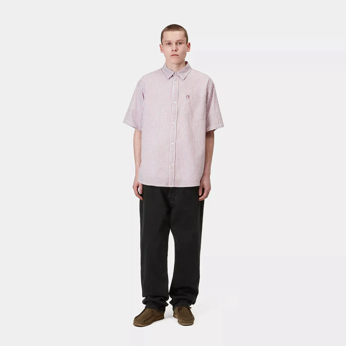 Carhartt WIP Nolan Pantalon Noir Lavé à Pierre