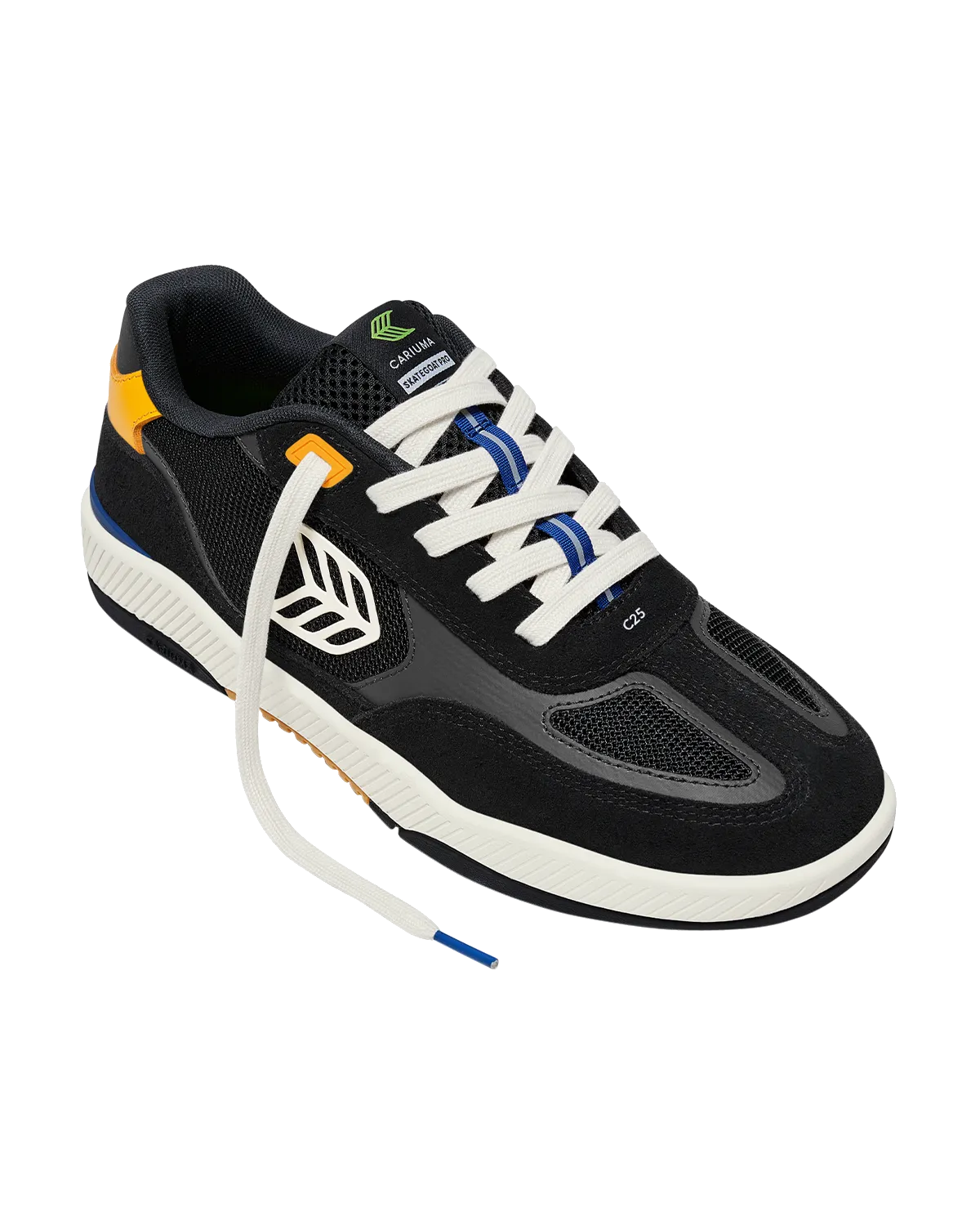 Chaussures Cariuma Skategoat C25 en Noir, Jaune et Ivoire