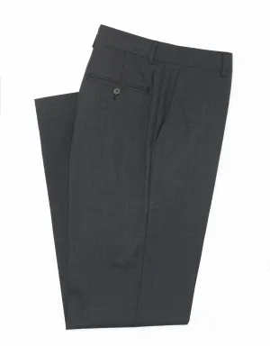 PANTALON EN LAINE TROPICALE CHARBON