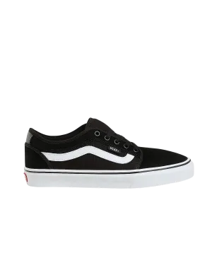 Chaussures Chukka Basses à Bandes Latérales en Noir et Blanc