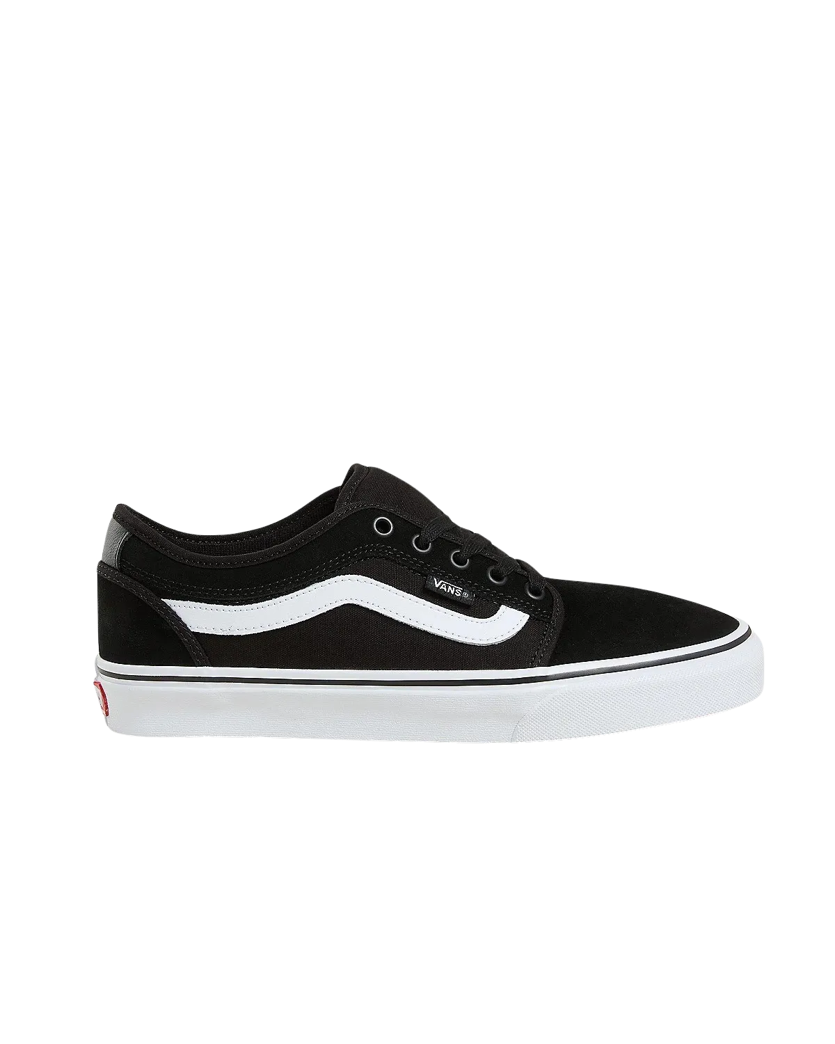 Chaussures Chukka Basses à Bandes Latérales en Noir et Blanc