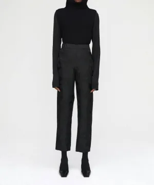 Pantalon Cleo en Jacquard Noir