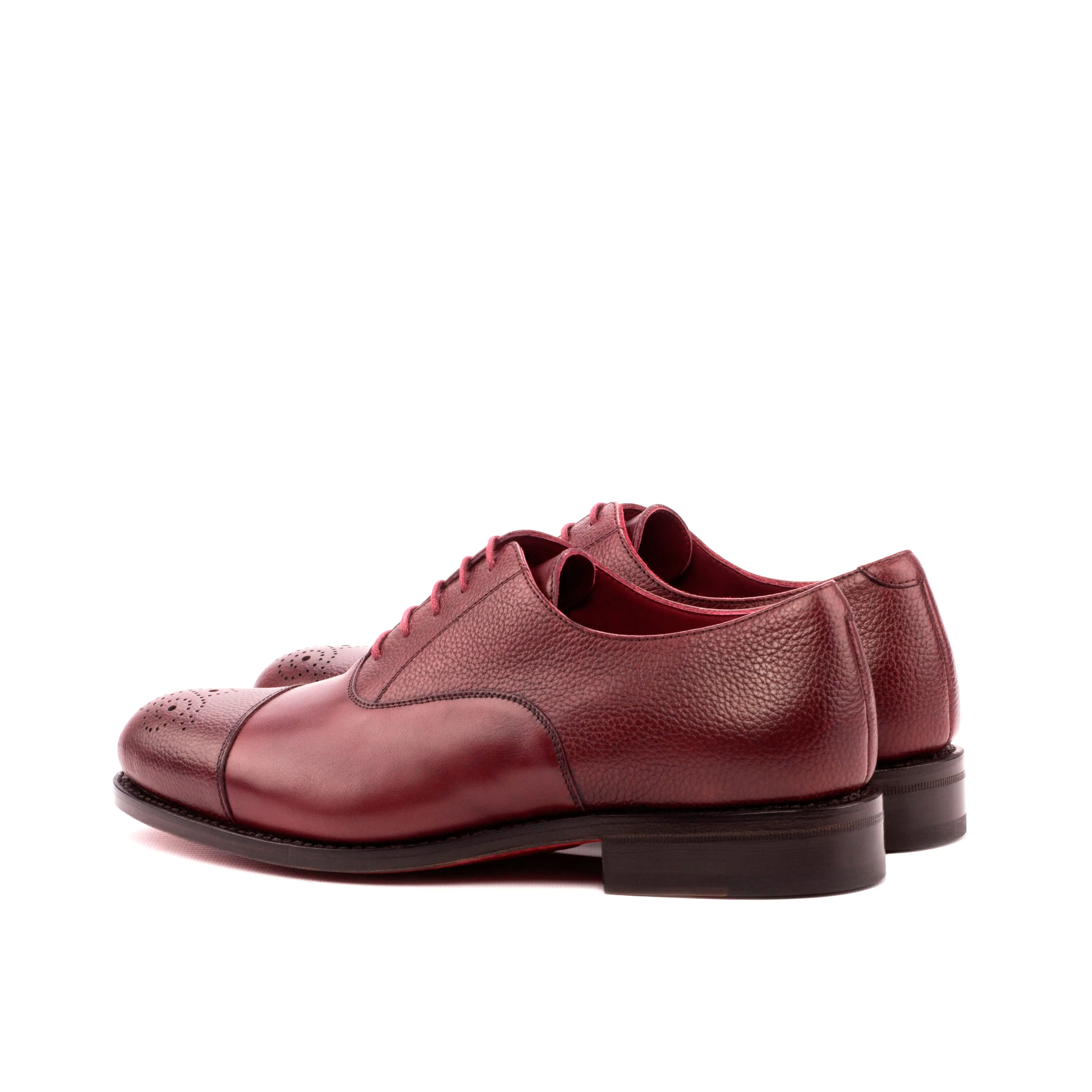 Chaussures Dapperfam DapperFam Rafael en Bordeaux pour Hommes en Cuir Italien & Cuir Pleine Fleur Oxford