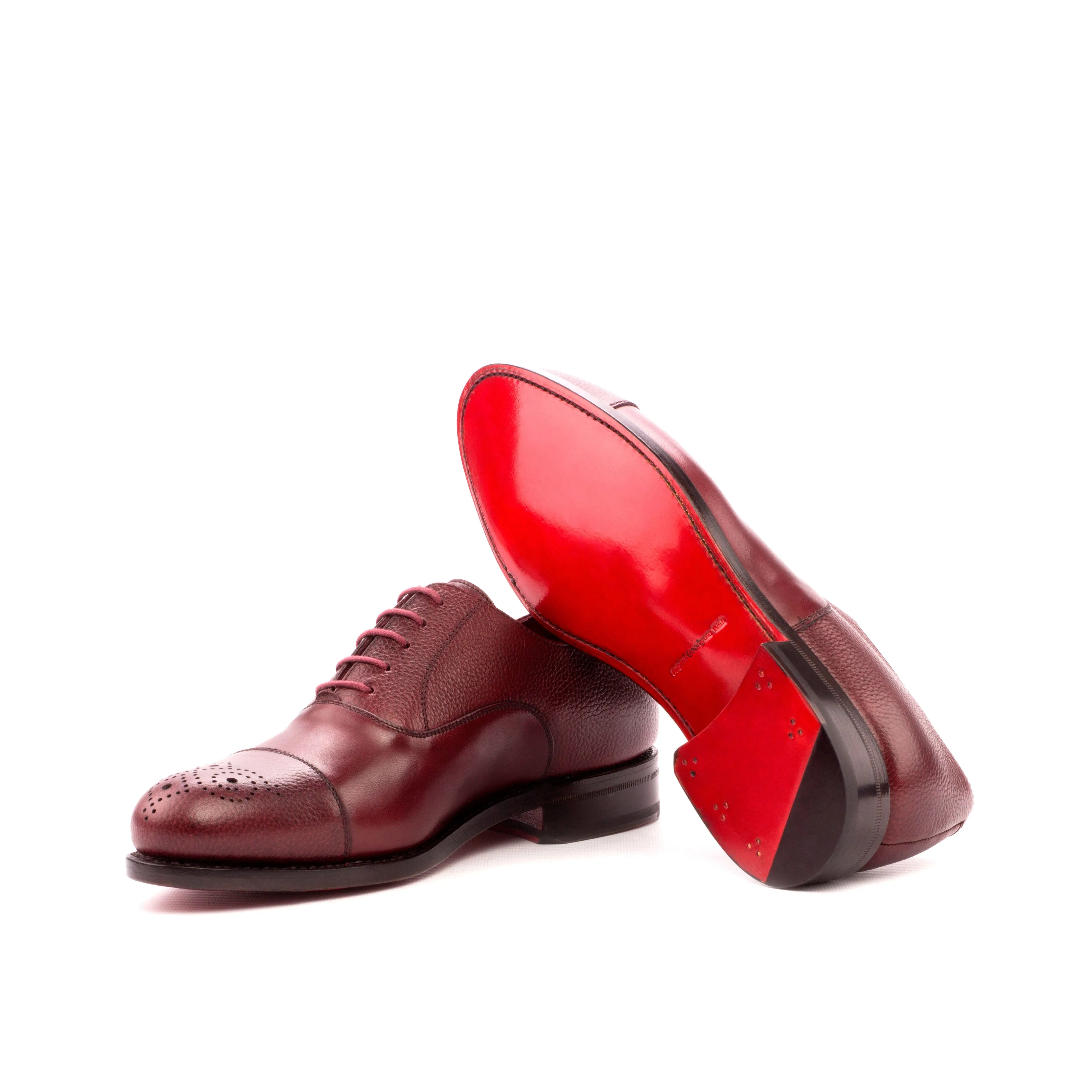 Chaussures Dapperfam DapperFam Rafael en Bordeaux pour Hommes en Cuir Italien & Cuir Pleine Fleur Oxford