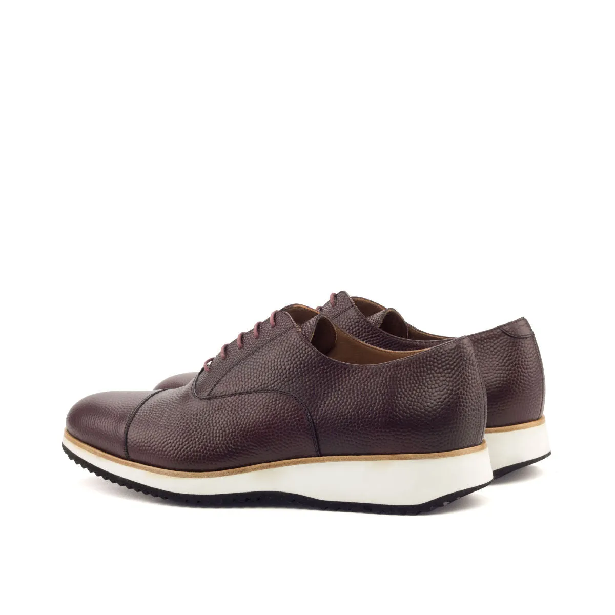 Chaussures Dapperfam DapperFam Rafael en Grain de Pierre Italien pour Homme, Oxford en Cuir Bordeau