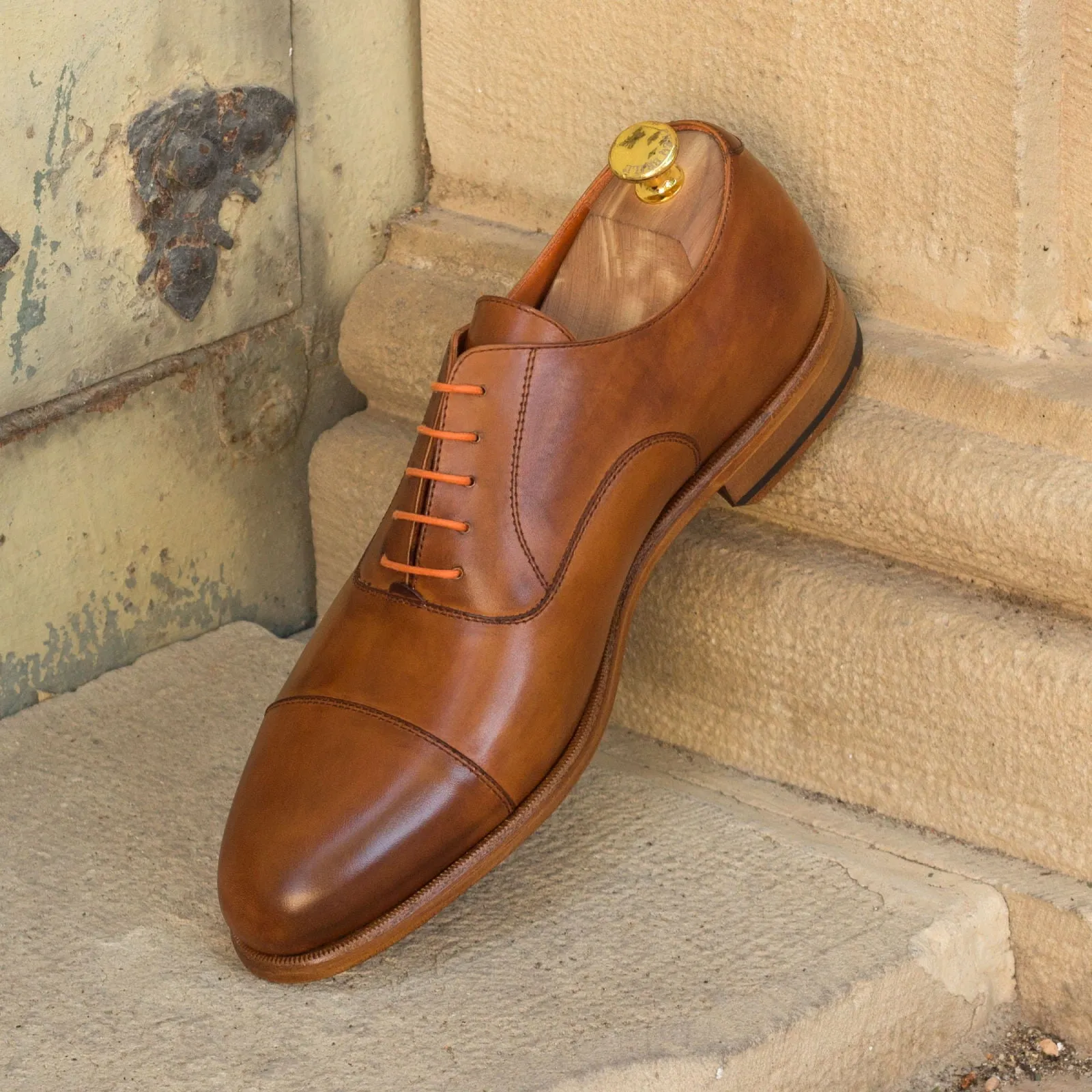 Chaussures Dapperfam DapperFam Rafael en cuir italien pour hommes couleur cognac