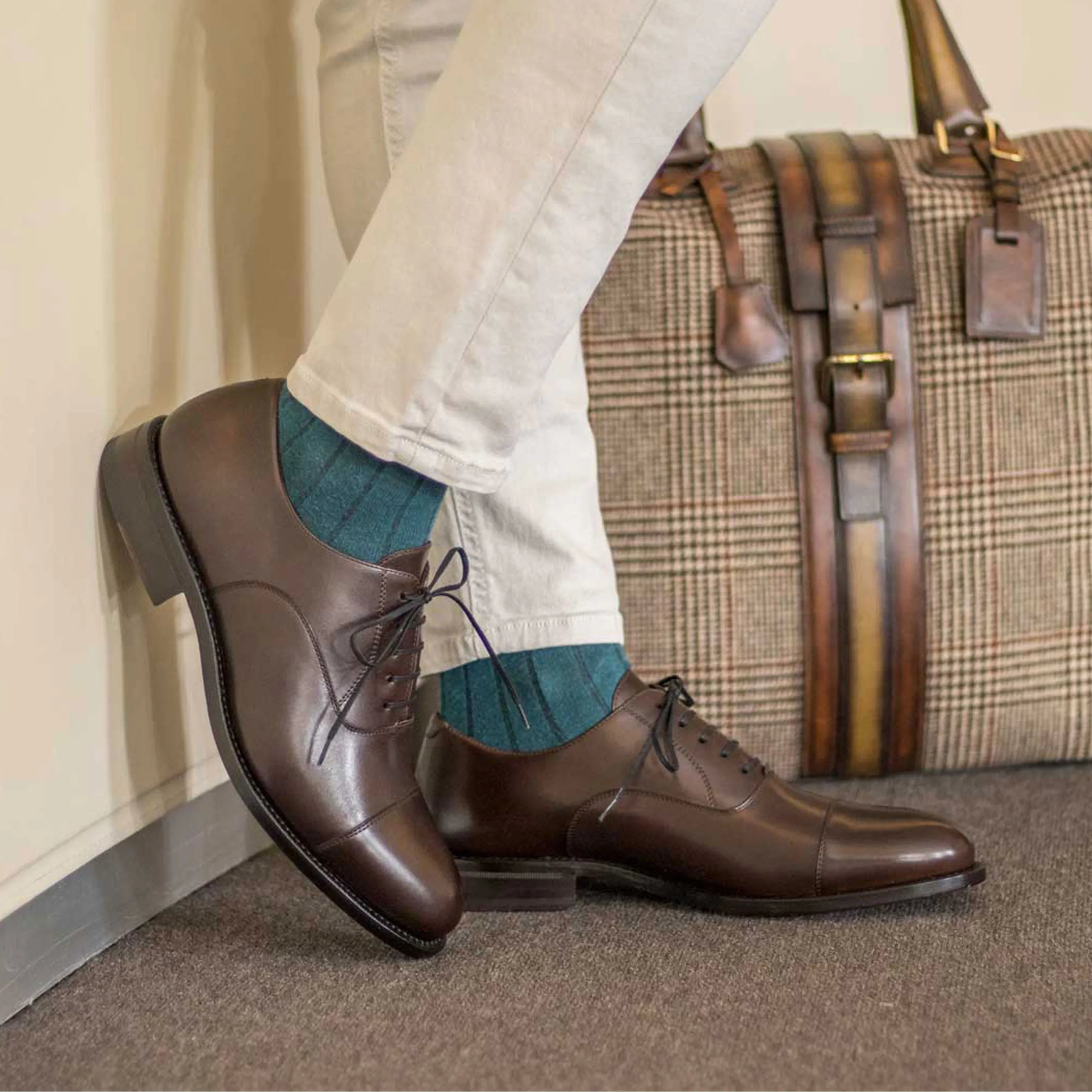 Chaussures Dapperfam DapperFam Rafael en Cuir Italien Brun Foncé pour Homme Oxford