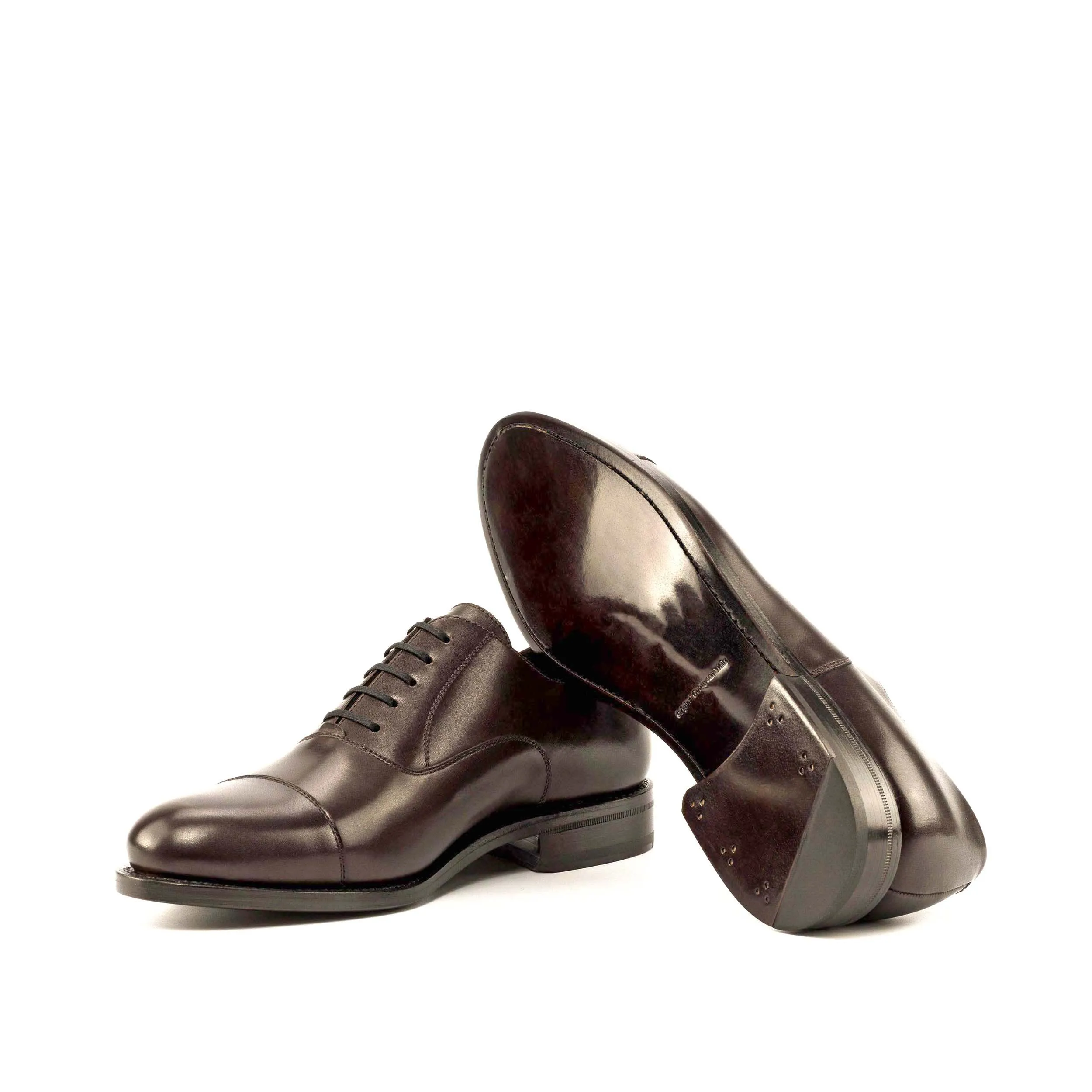 Chaussures Dapperfam DapperFam Rafael en Cuir Italien Brun Foncé pour Homme Oxford