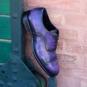 Chaussures Dapperfam DapperFam Rafael en Oxford Patine à la Main pour Hommes en Violet