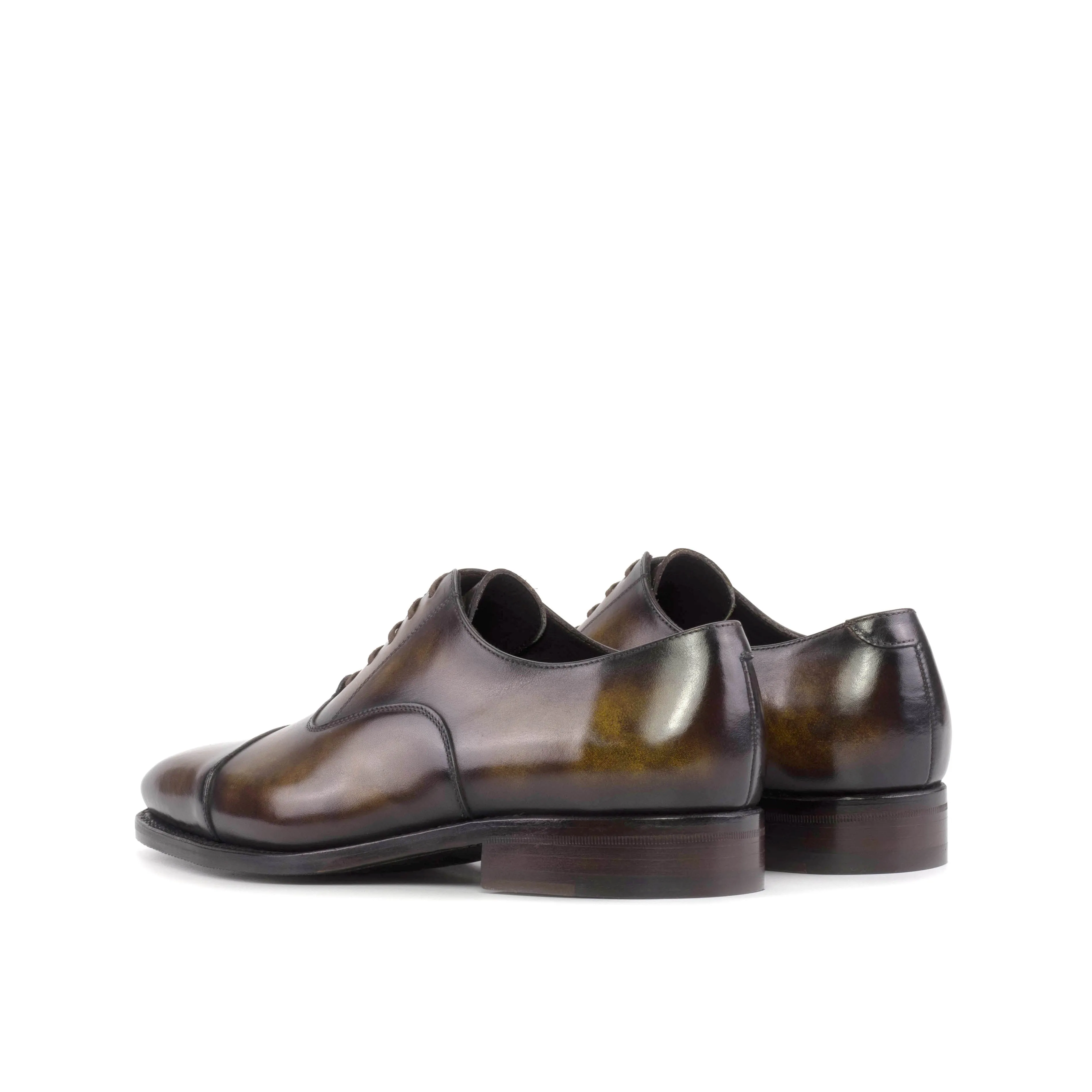 Chaussures Dapperfam DapperFam Rafael en Oxford à patine peinte à la main pour hommes en tabac