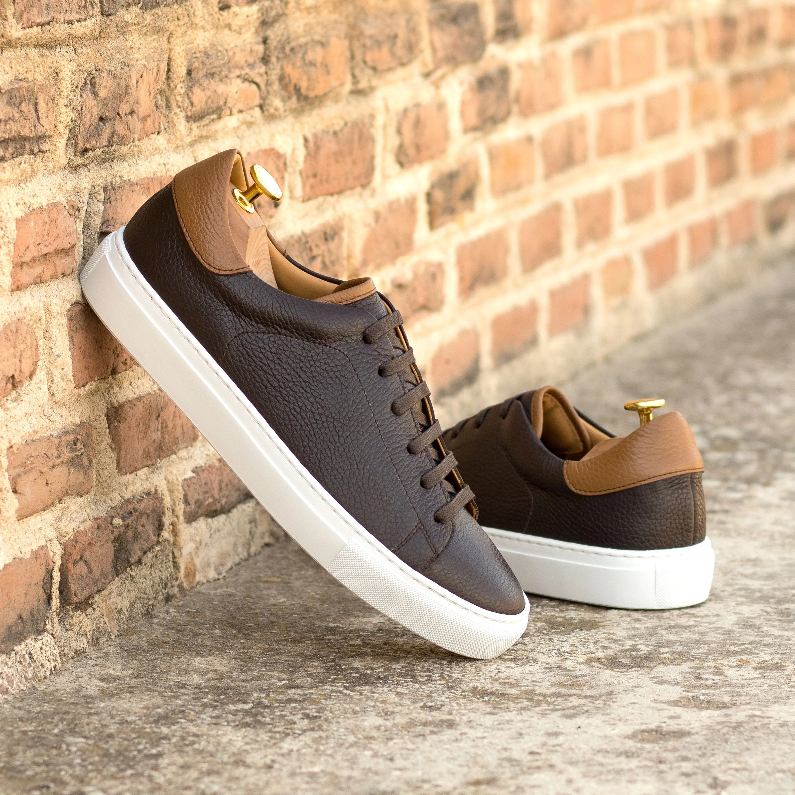 Chaussures Dapperfam DapperFam Rivale en cuir pleine fleur italien marron foncé pour homme