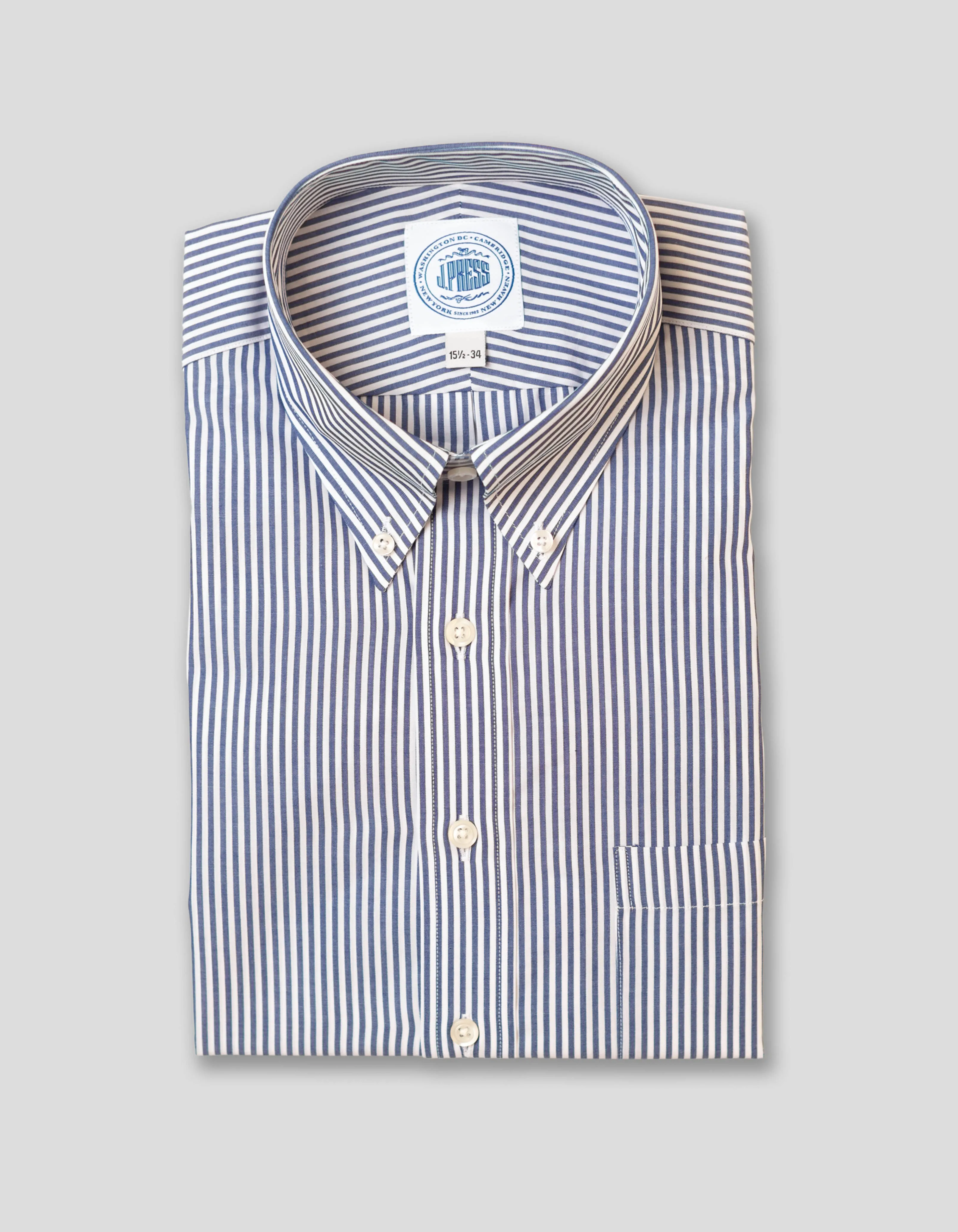 CHEMISE À RAYURES BENGALE BLEU FONCÉ