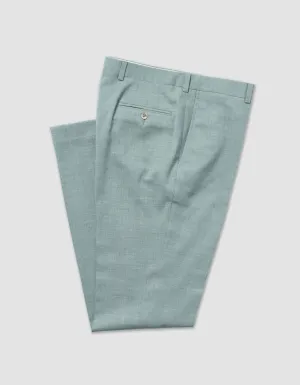 PANTALON EN LIN CRASH VERT FONCÉ - COUPE CLASSIQUE