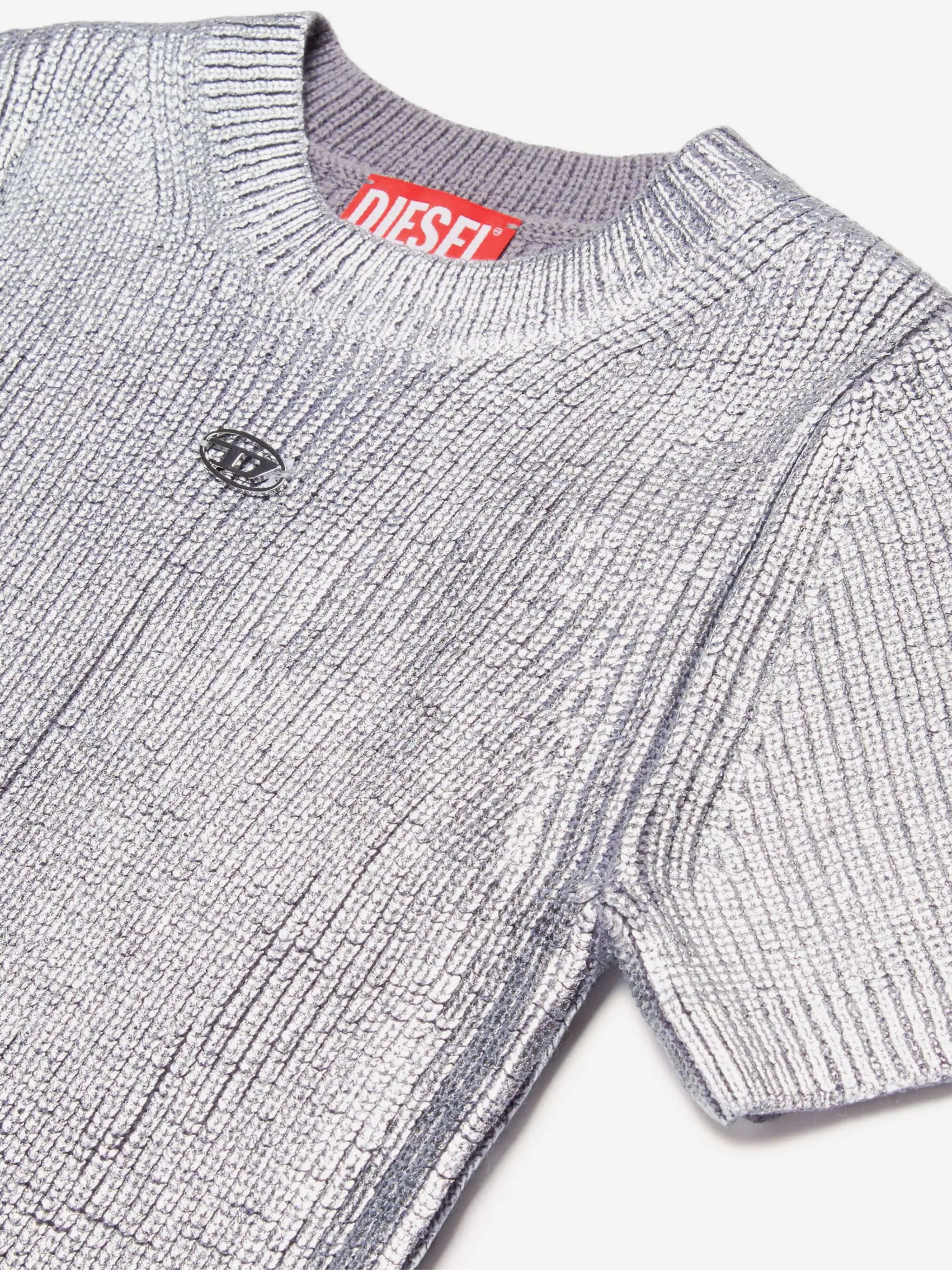 Robe tricotée Diesel Girls en argent