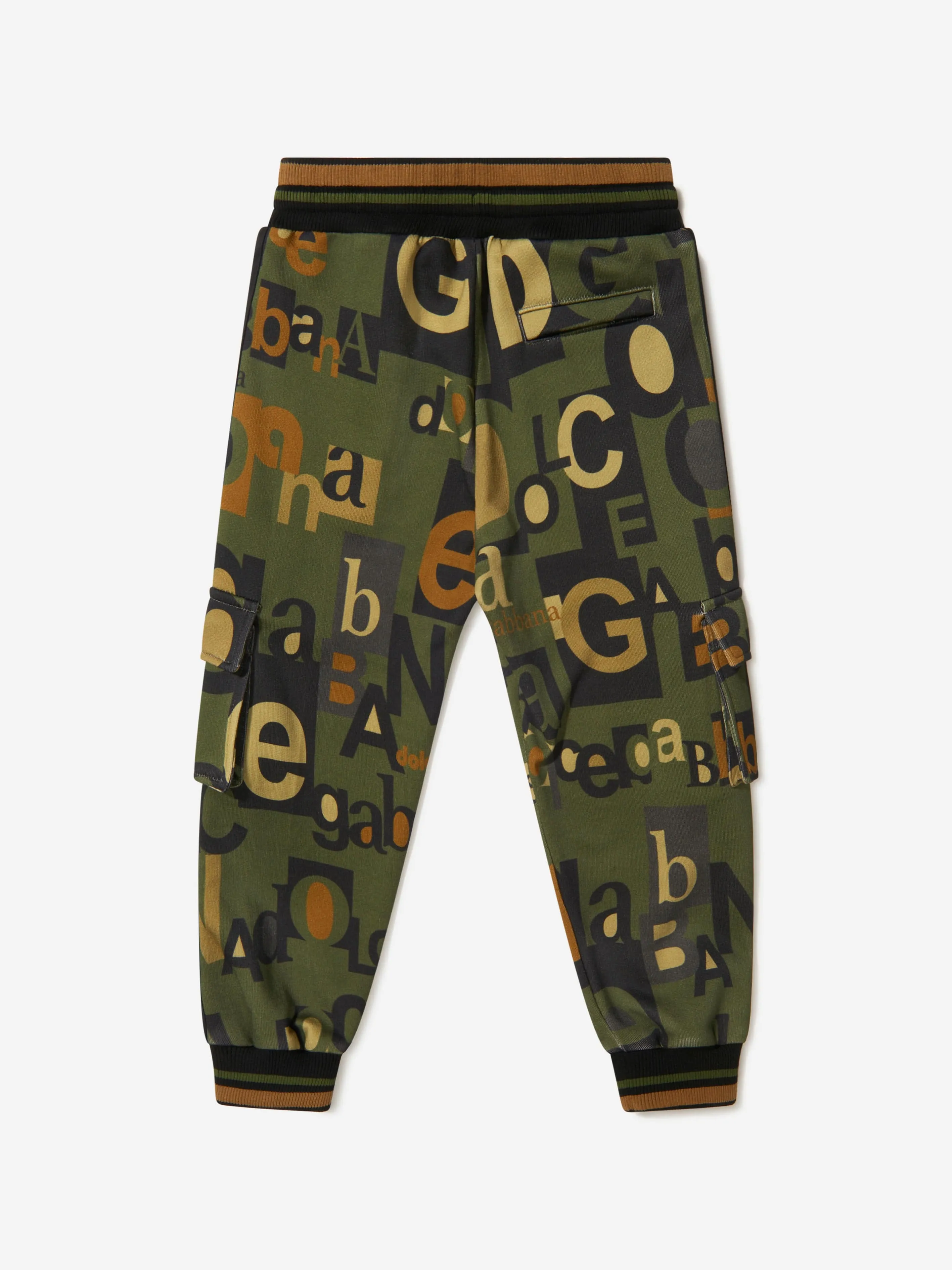 Pantalon militaire en coton avec logo Dolce & Gabbana pour garçons
