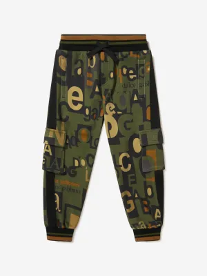 Pantalon militaire en coton avec logo Dolce & Gabbana pour garçons