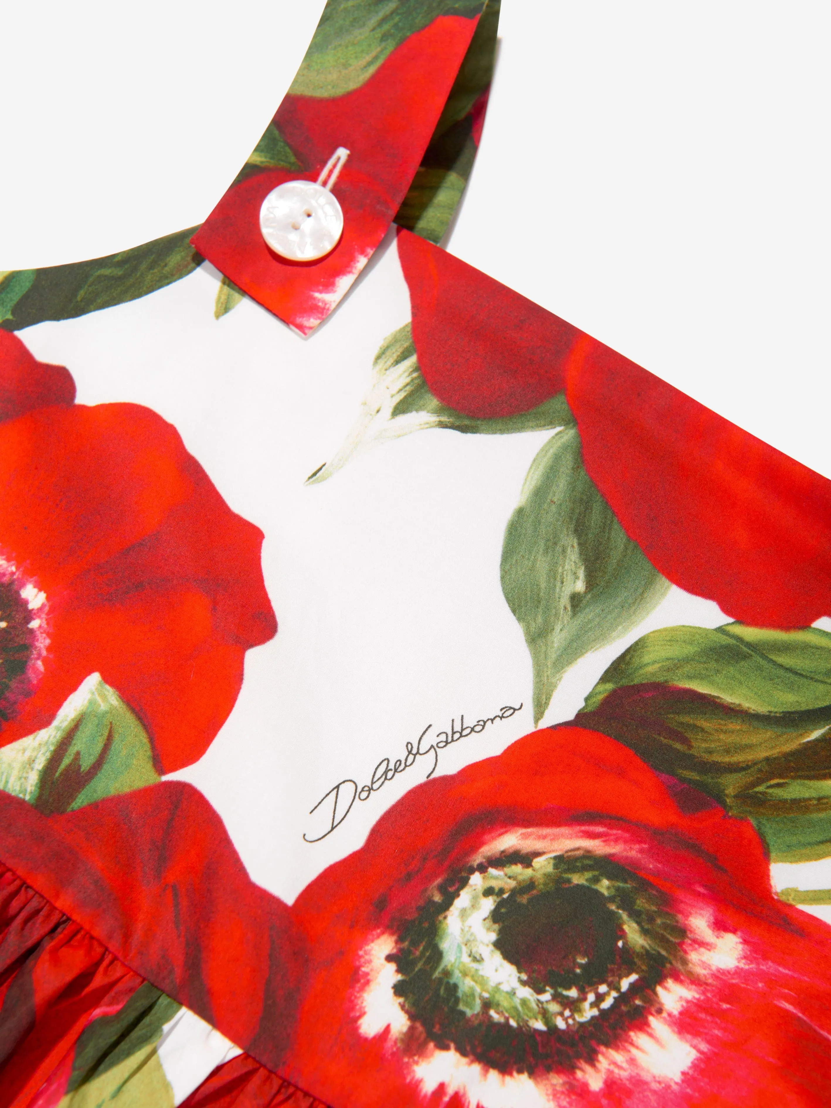 Robe à imprimé anémone multicolore pour filles Dolce & Gabbana