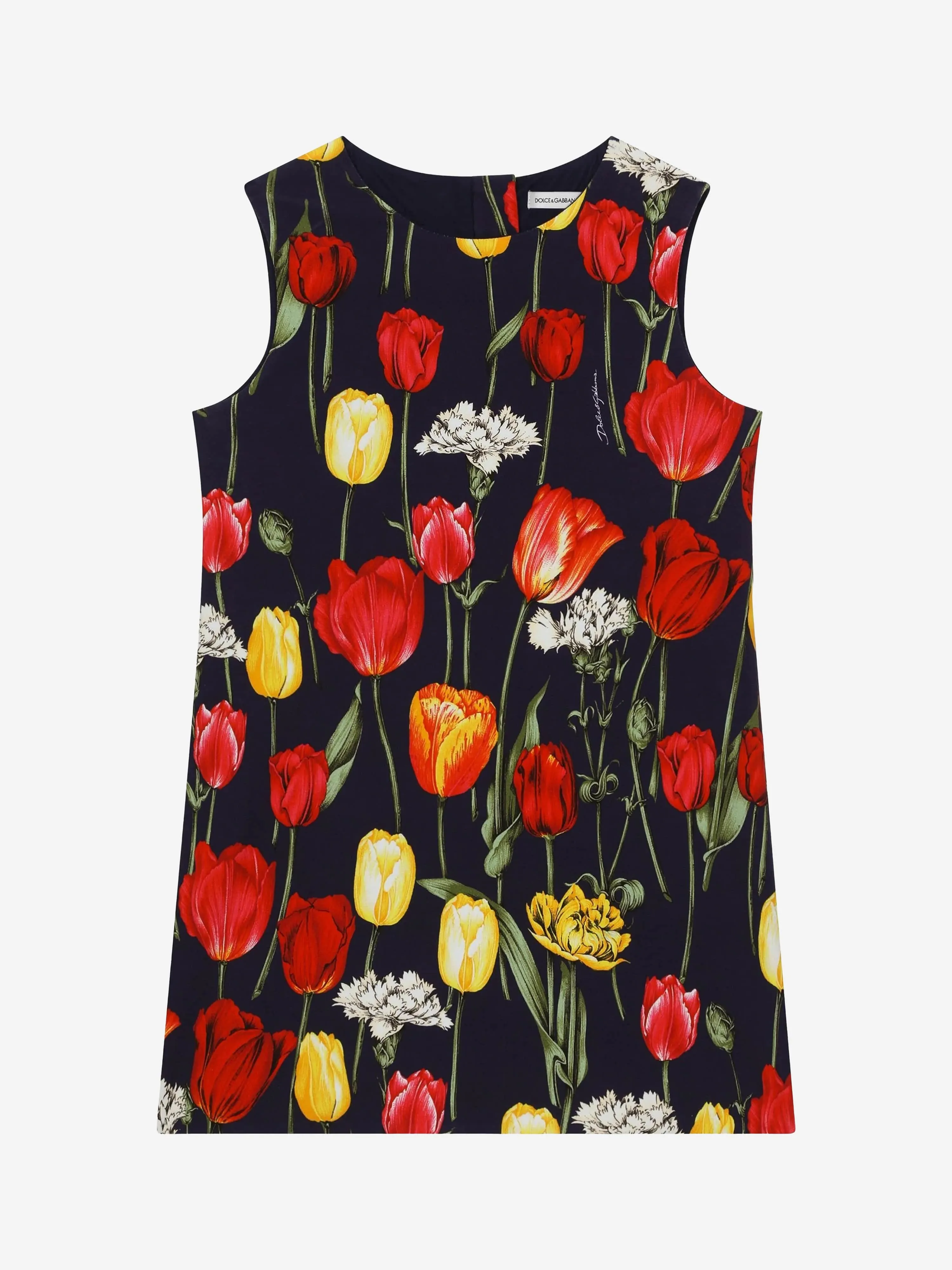 Robe tulipes sans manches pour filles Dolce & Gabbana multicolore