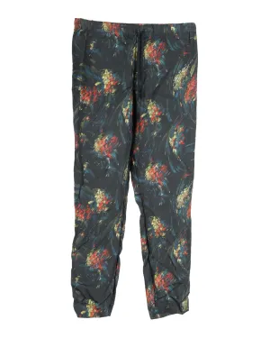 Pantalon floral Dries Van Noten en viscose noire